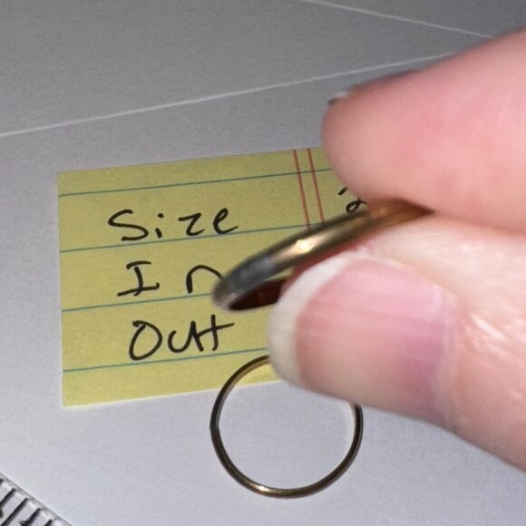1.63mm Gold Filled Plain Band Ring, Size 2 - Picture 1 of 12